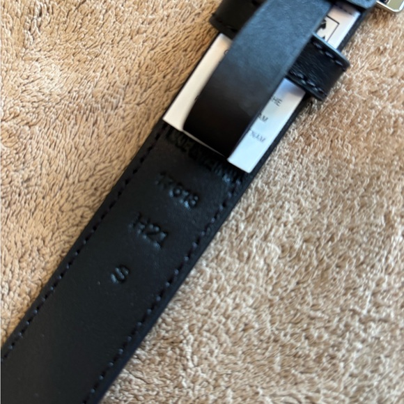 NWOT Lauren Ralph Lauren Black and White Belt with Silver Buckle Size S - Picture 6 of 6